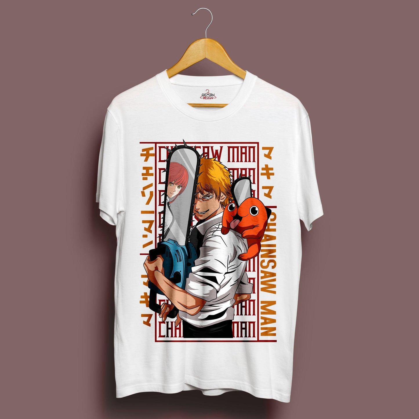 Denji T-Shirt - Crimson x Design