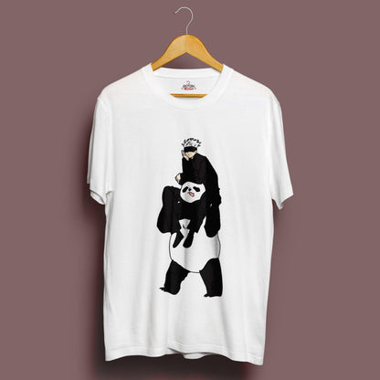 Gojo x Panda T-Shirt - Crimson x Design