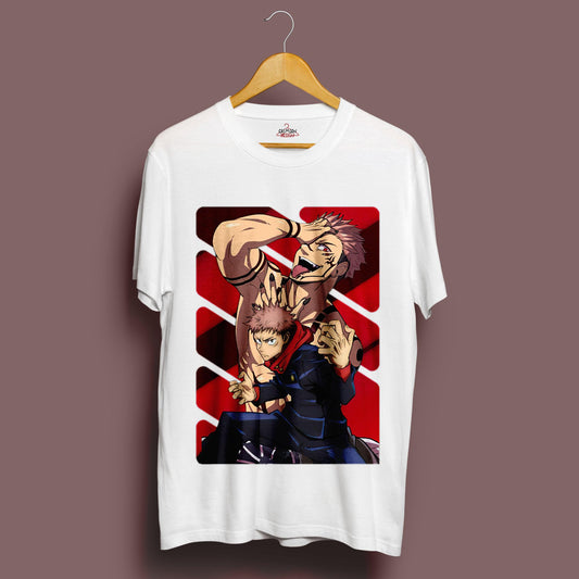 Itadori x Sukuna T-Shirt - Crimson x Design