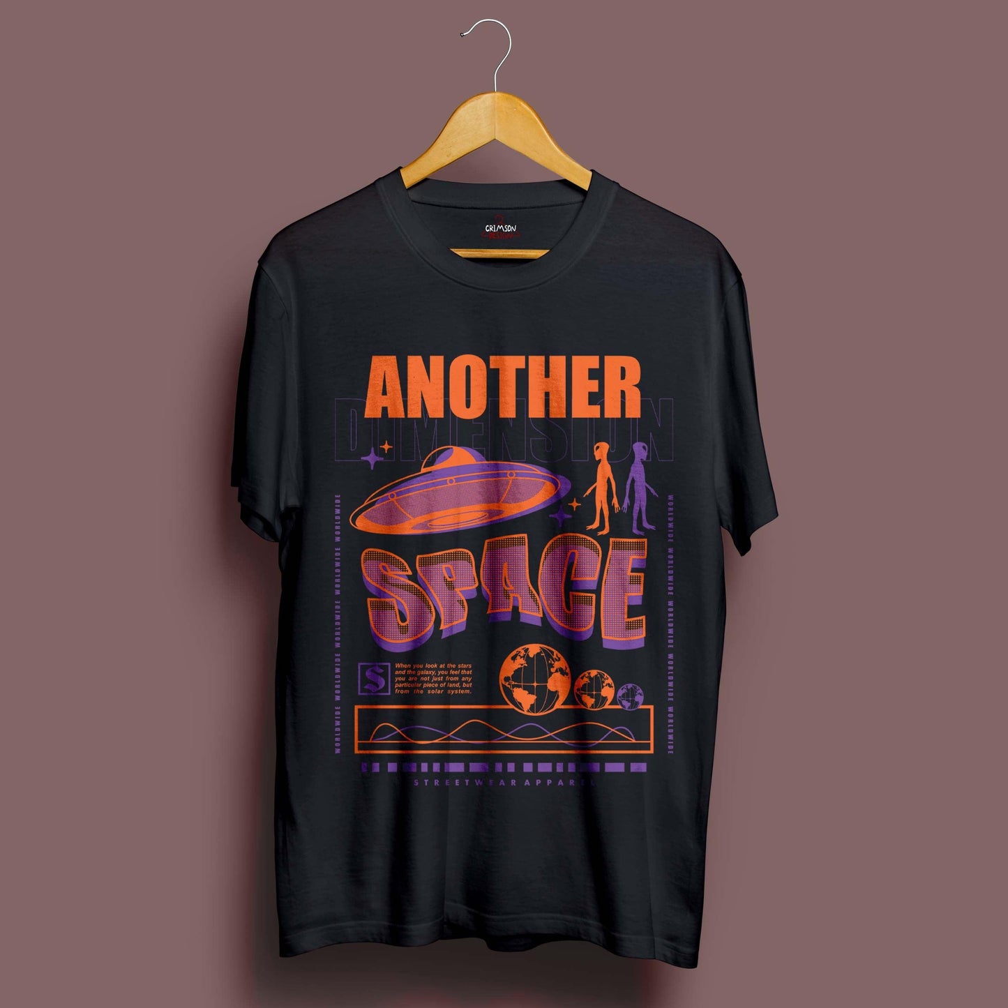 Space T-Shirt - Crimson x Design