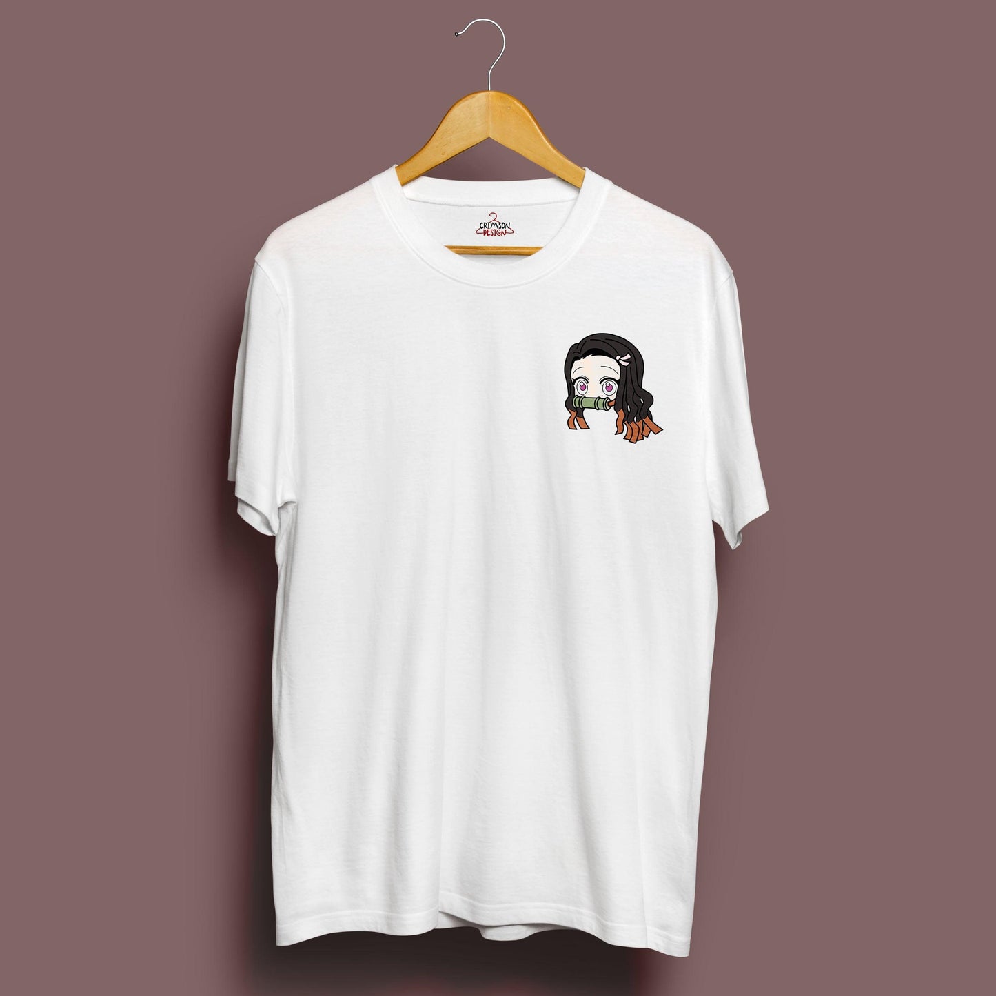 Pocket Nezuko T-Shirt - Crimson x Design