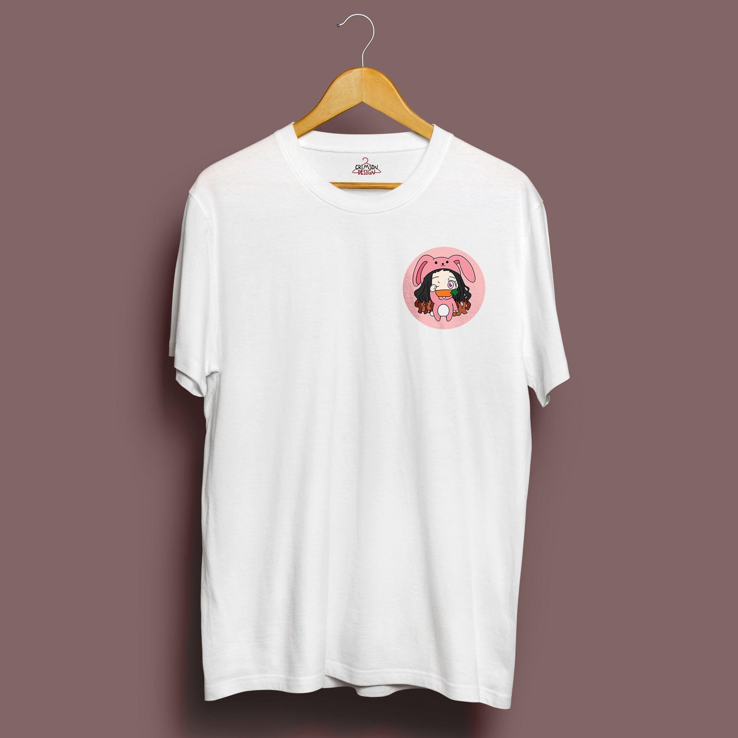 Pocket Nezuko T-Shirt - Crimson x Design