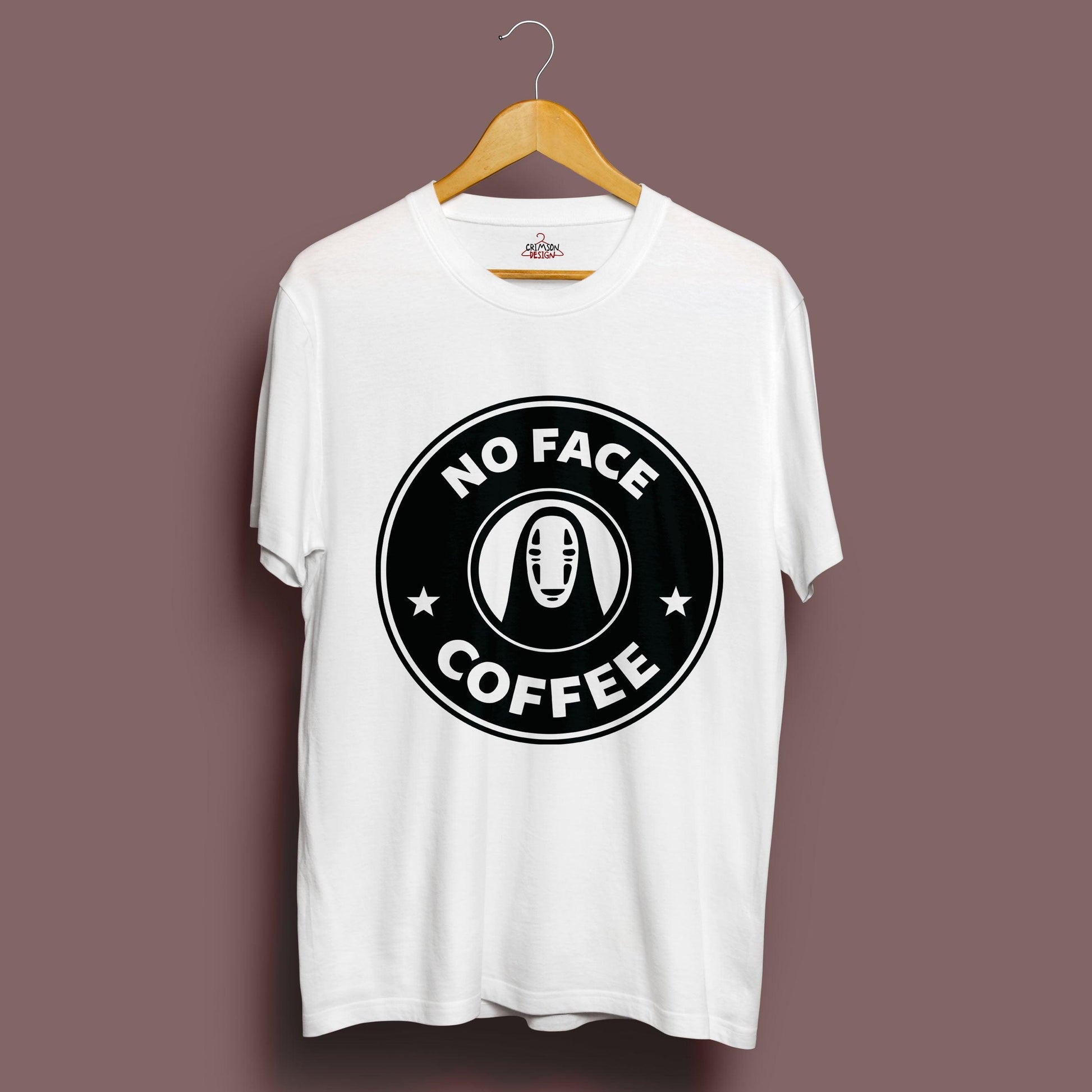 No Face Coffee T-Shirt - Crimson x Design