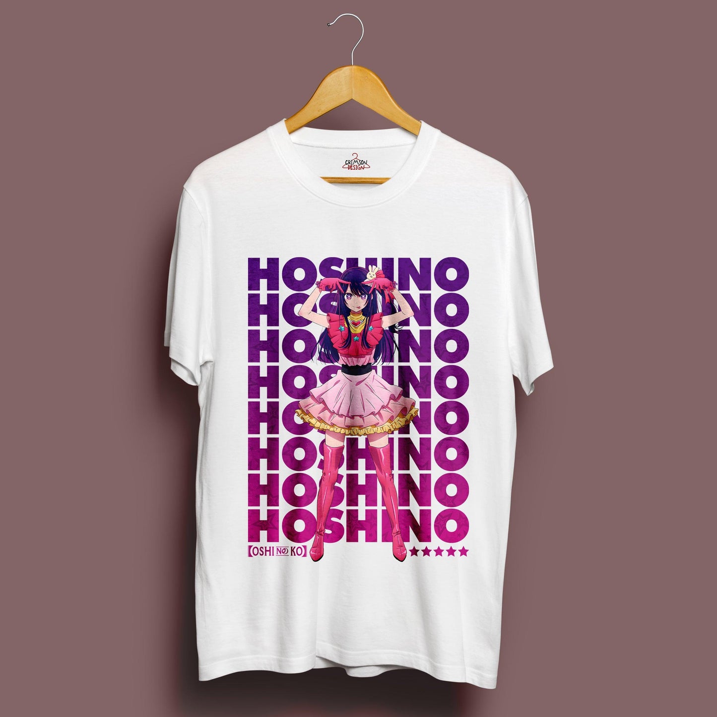 Hoshino T-Shirt - Crimson x Design