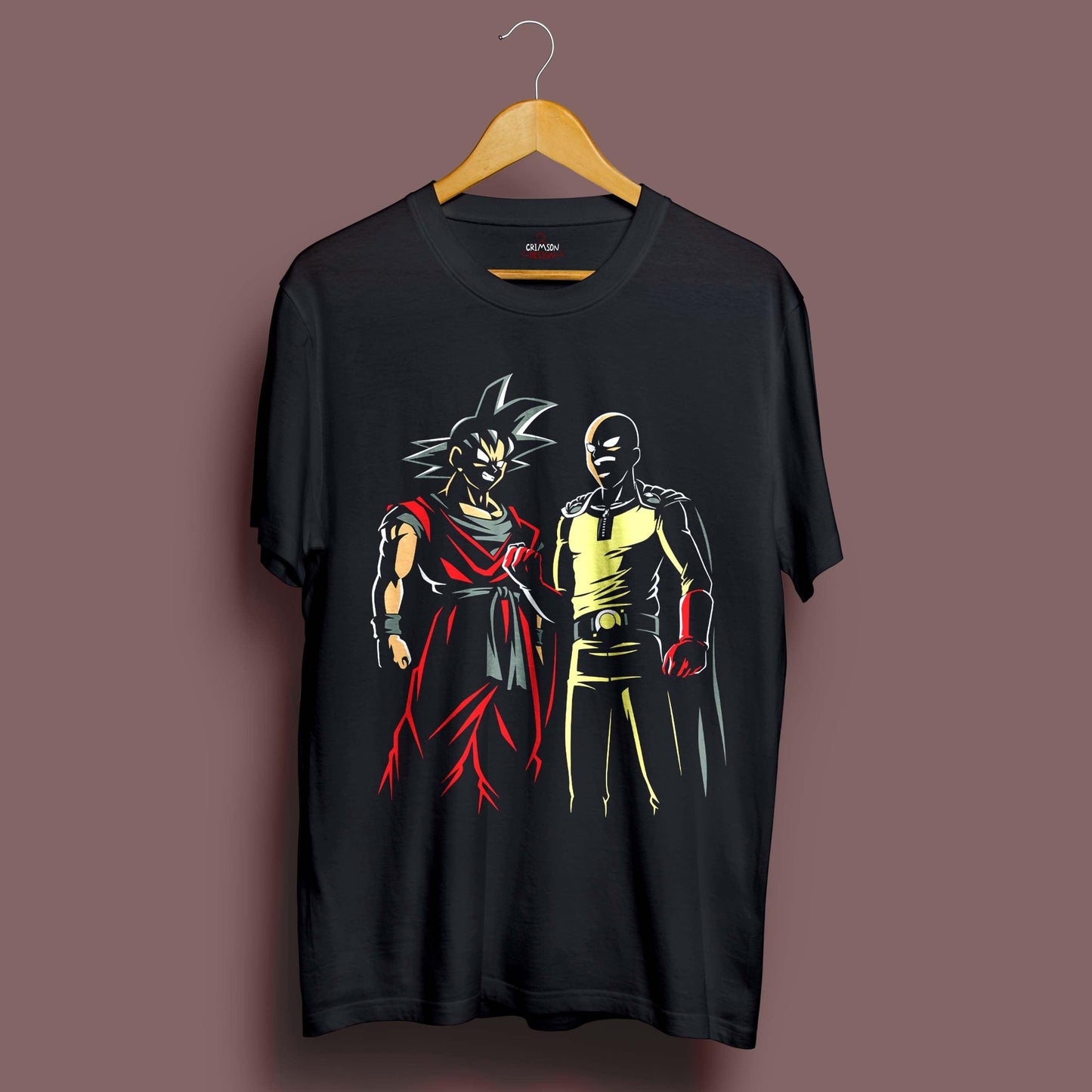 Saitama x Goku T-Shirt - Crimson x Design