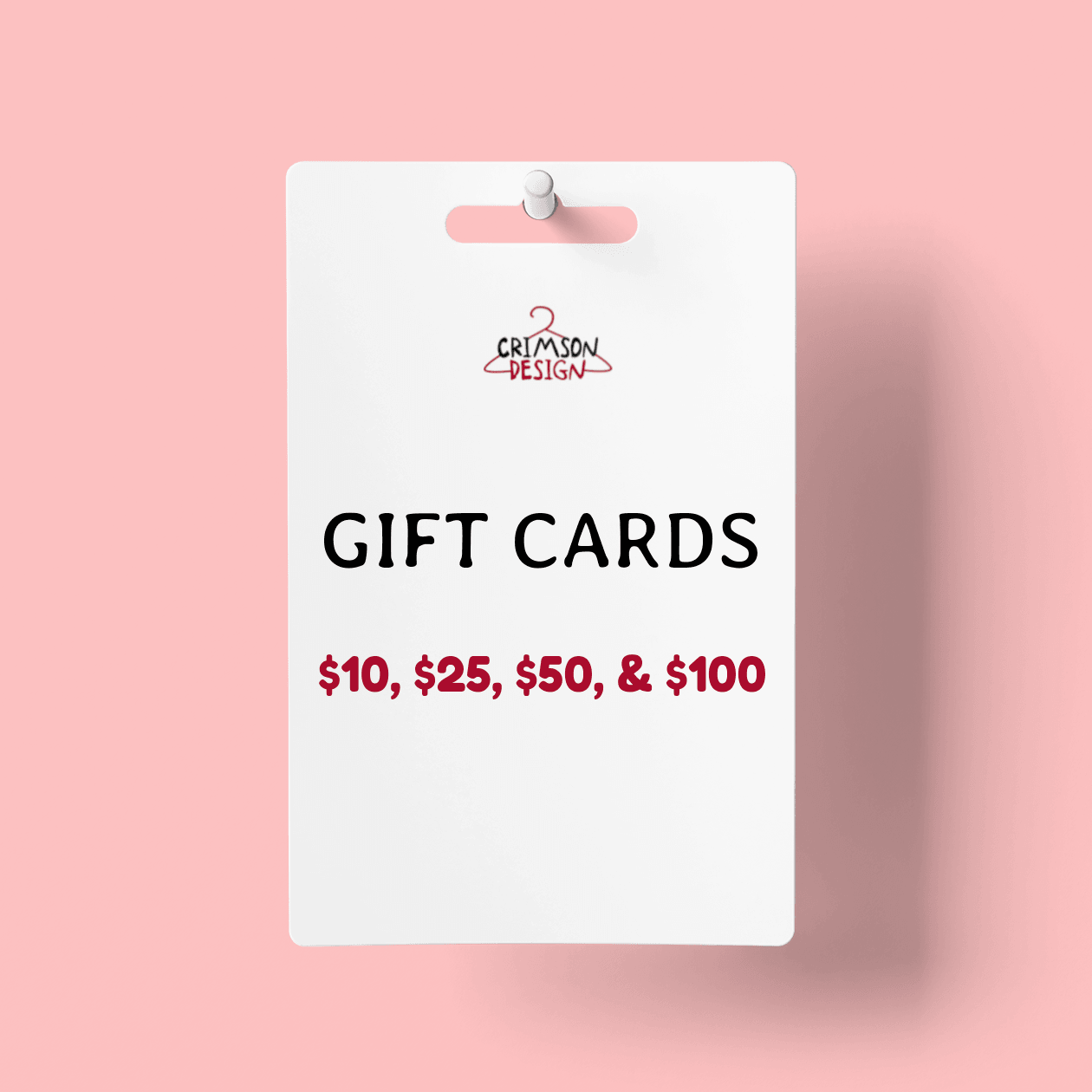 Digital Gift Cards - Crimson x Design