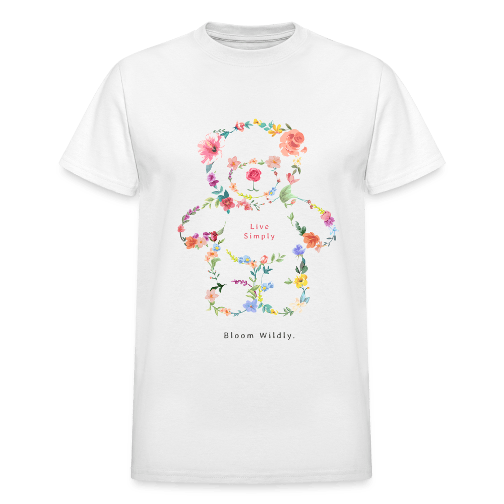 Bear Flower T-Shirt - white