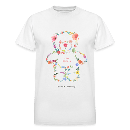 Bear Flower T-Shirt - white