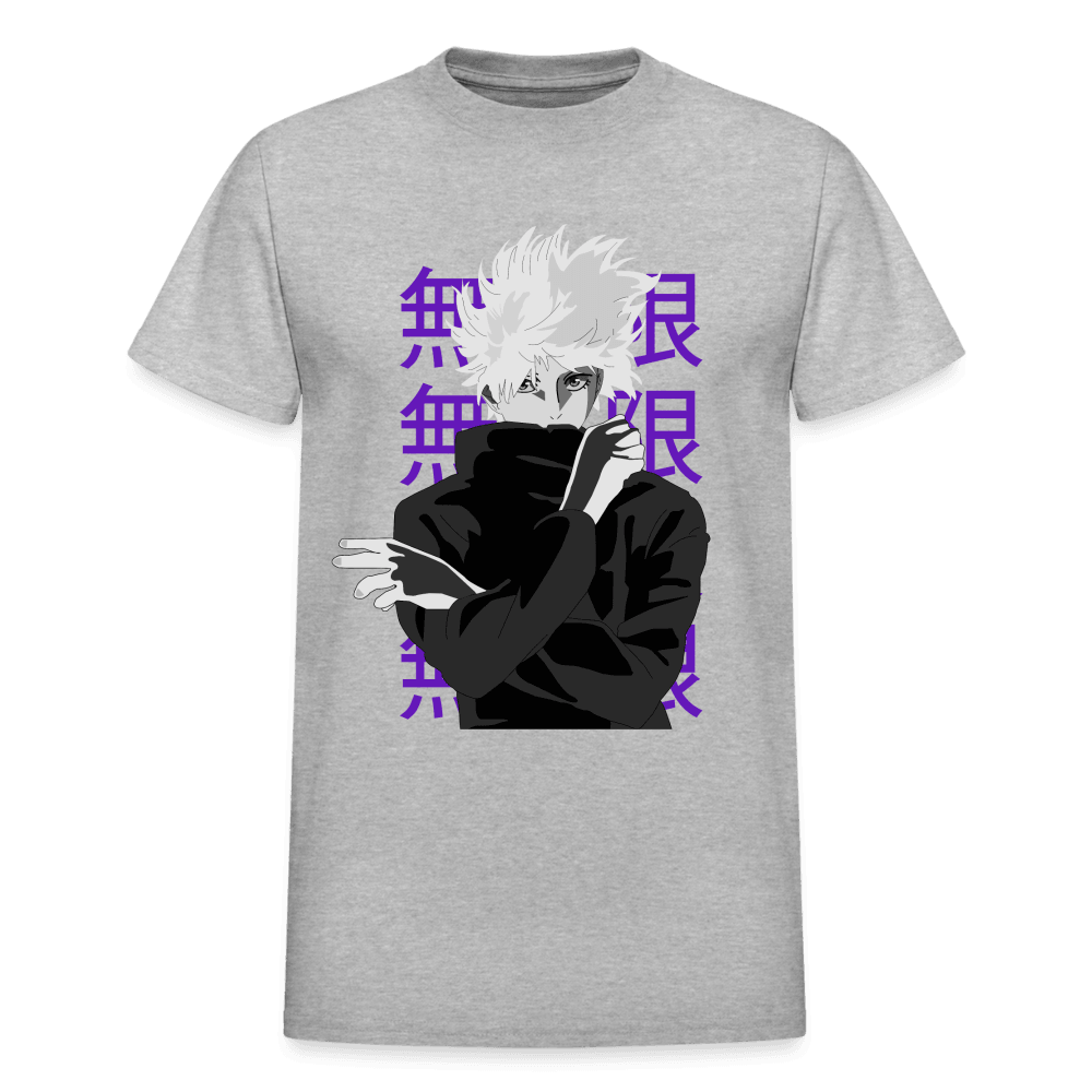 Purple Lightning T-Shirt - heather gray