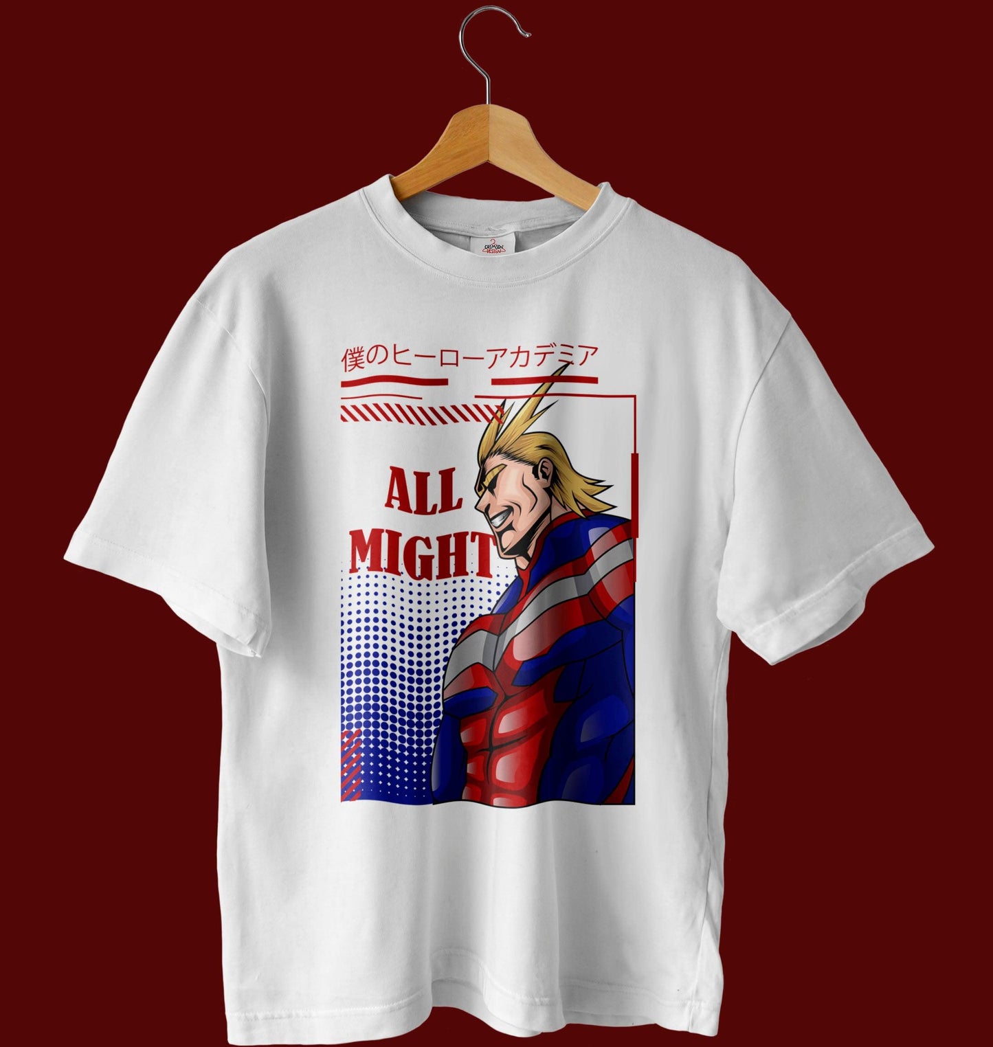 All Might - T-Shirt - Crimson x Design