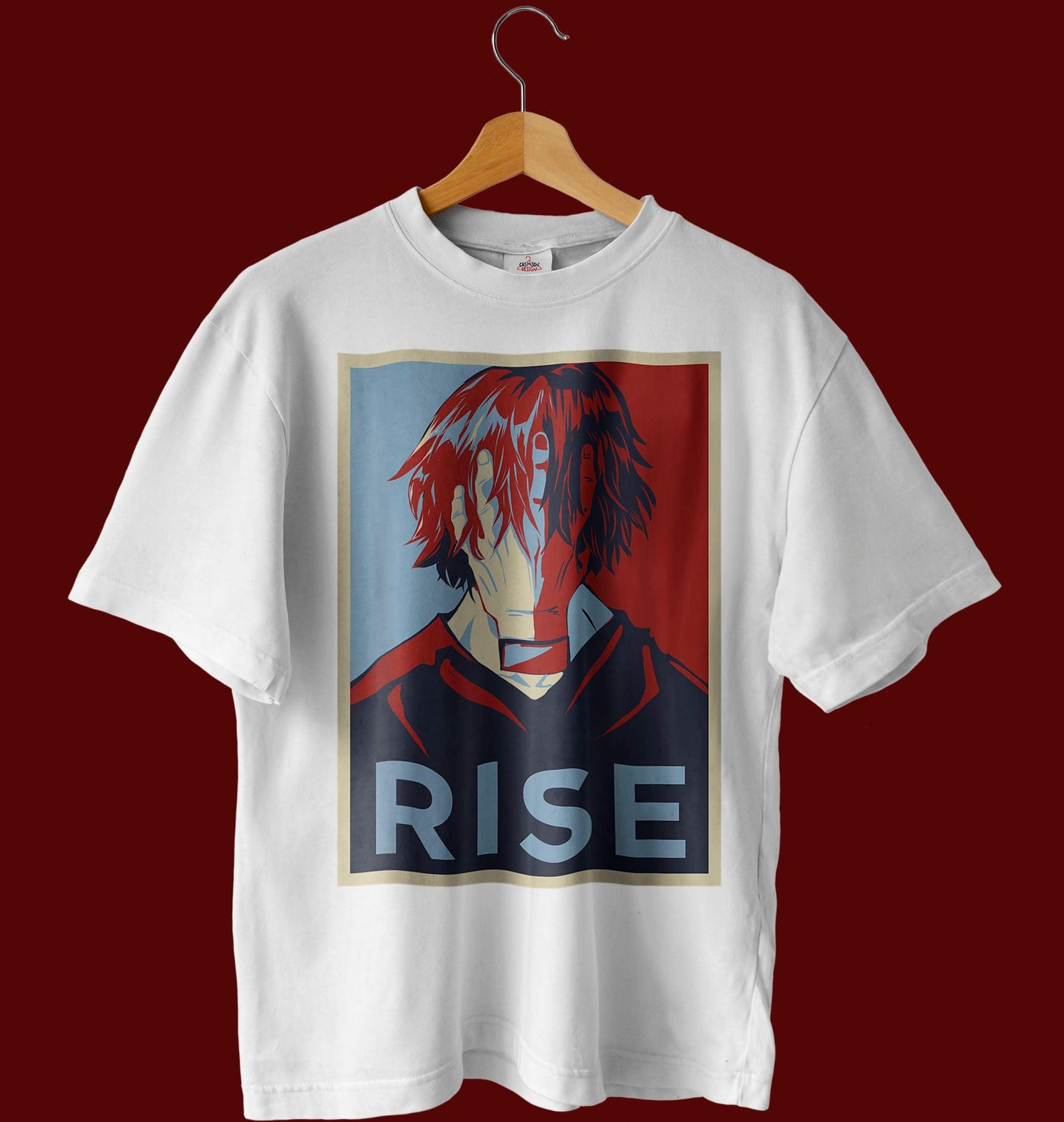 Rise - T-Shirt - Crimson x Design