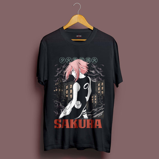 Retro Sakura T-Shirt - Crimson x Design