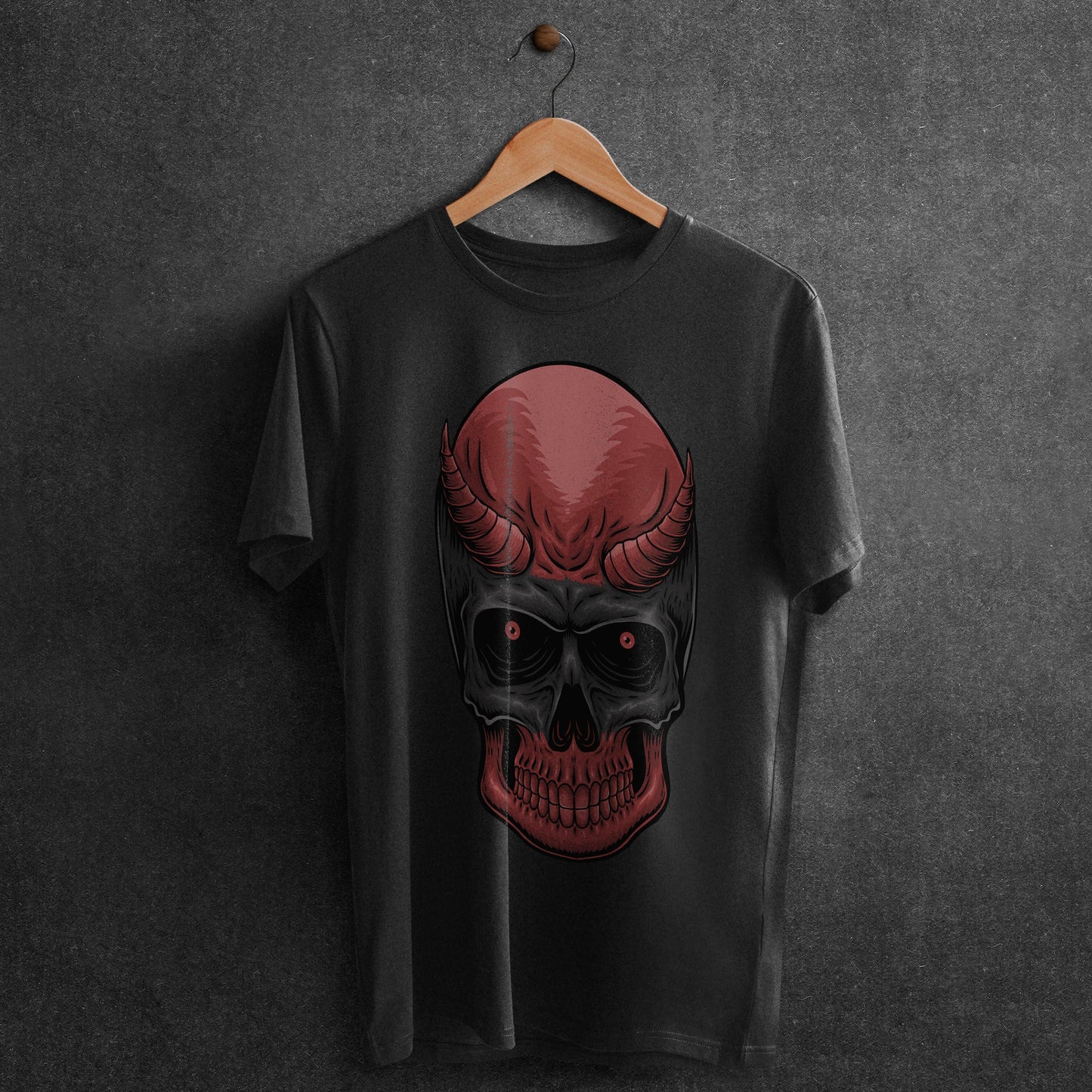 Red Demon Skull T-Shirt - Crimson x Design