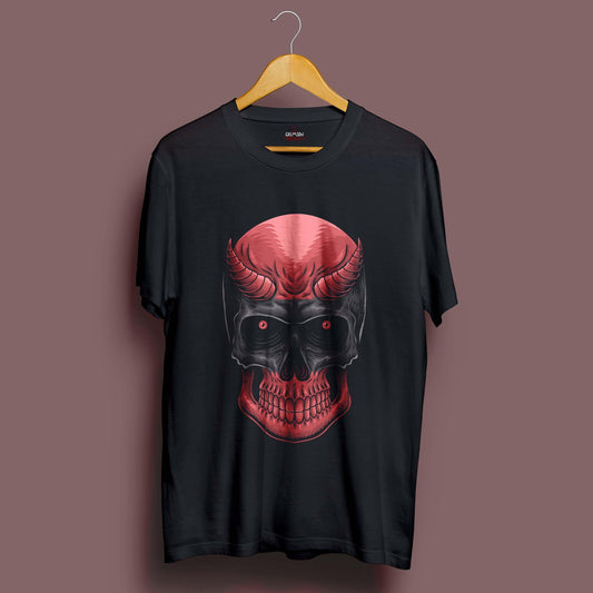 Red Demon Skull T-Shirt - Crimson x Design