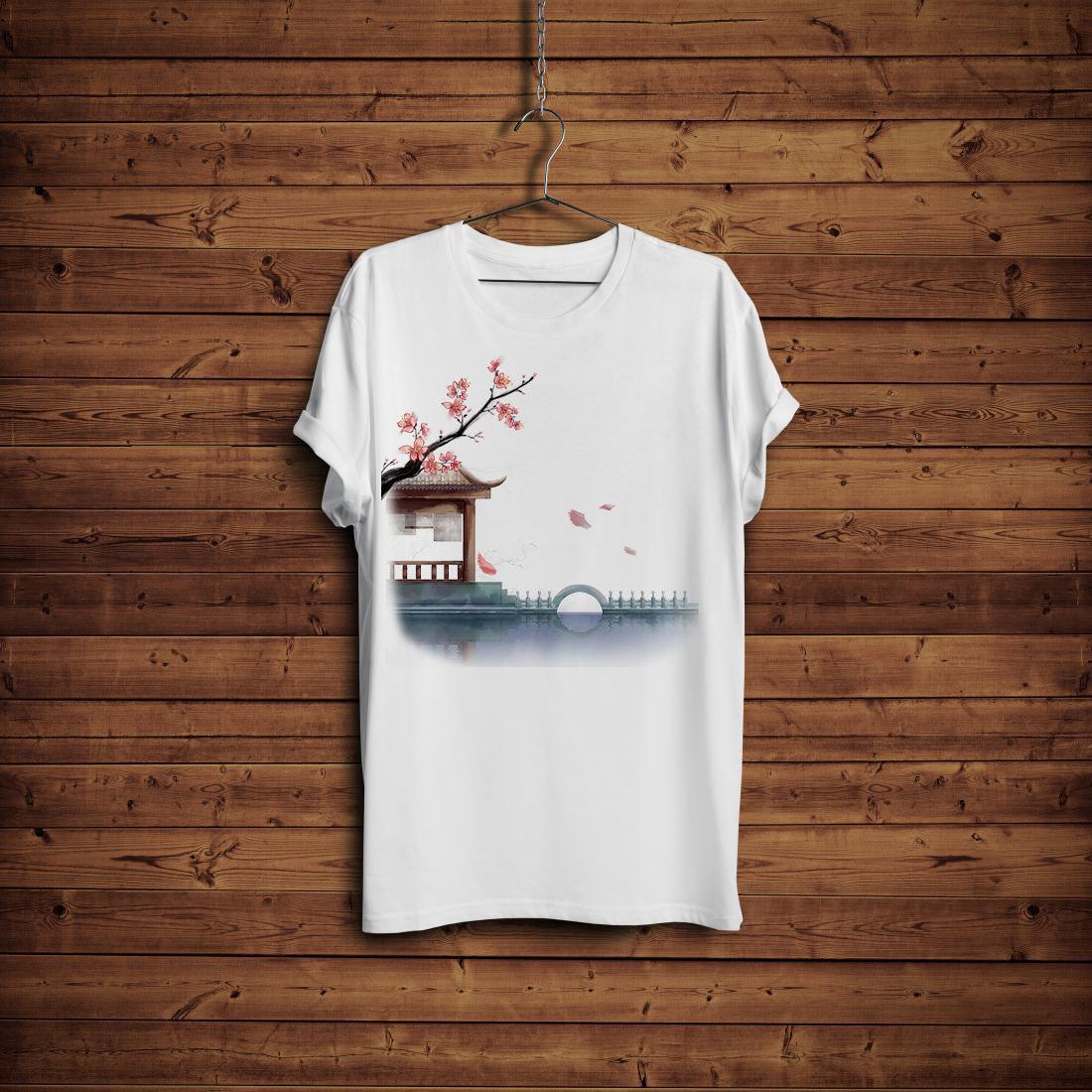 Cherry Blossom Garden T-Shirt - Crimson x Design