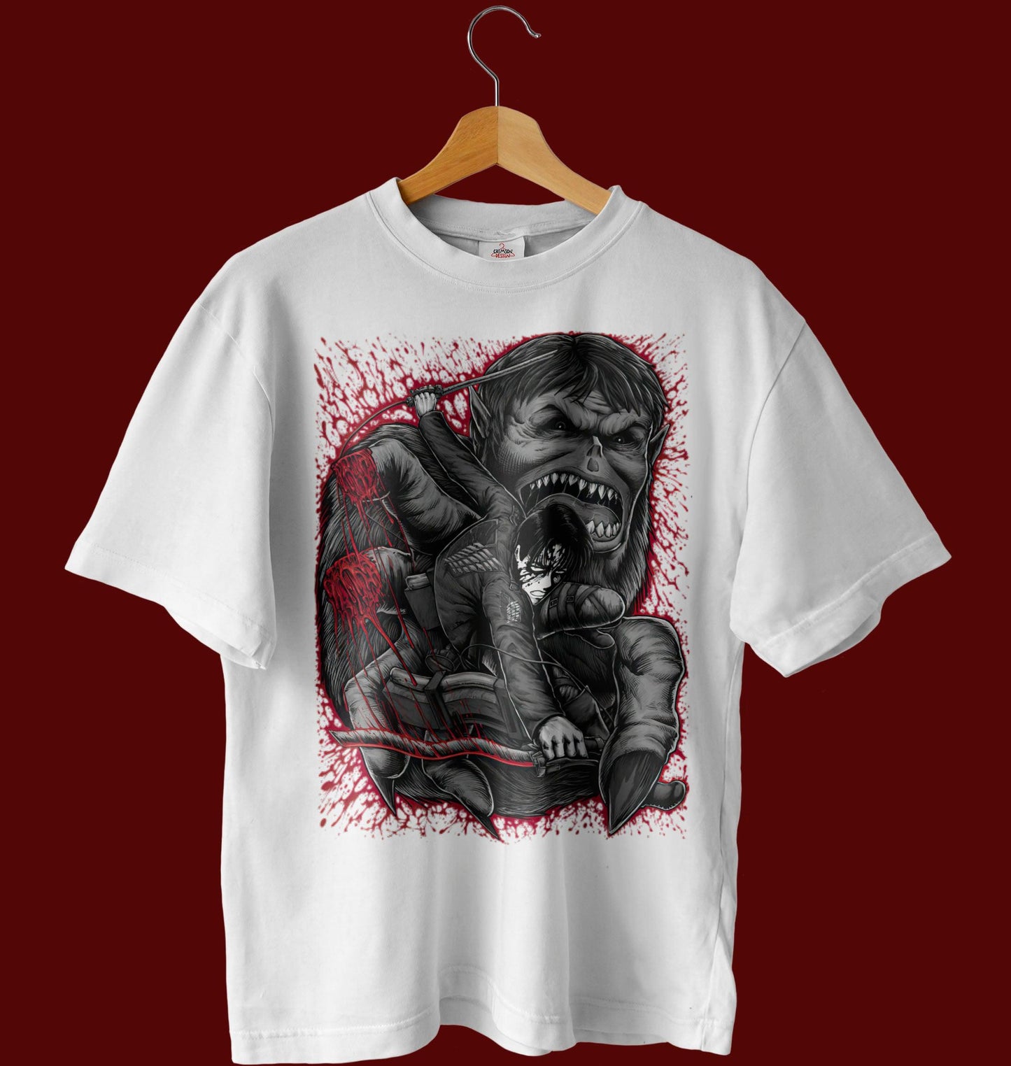 Levi - T-Shirt - Crimson x Design