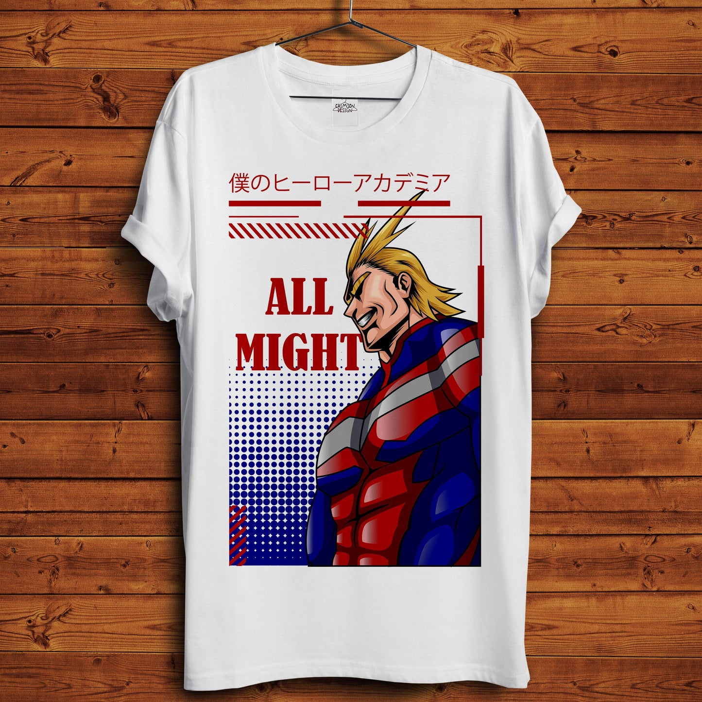 All Might - T-Shirt - Crimson x Design