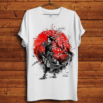 Cherry Blossom Levi - T-Shirt - Crimson x Design