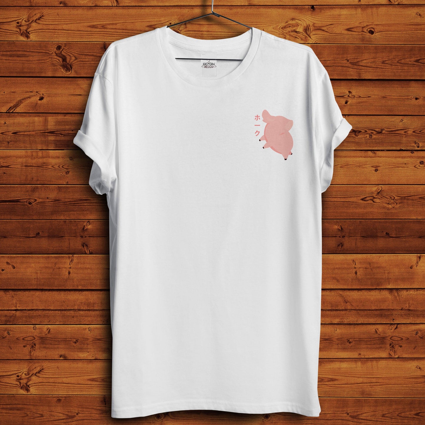 Hawk Minimalist T-Shirt - Crimson x Design