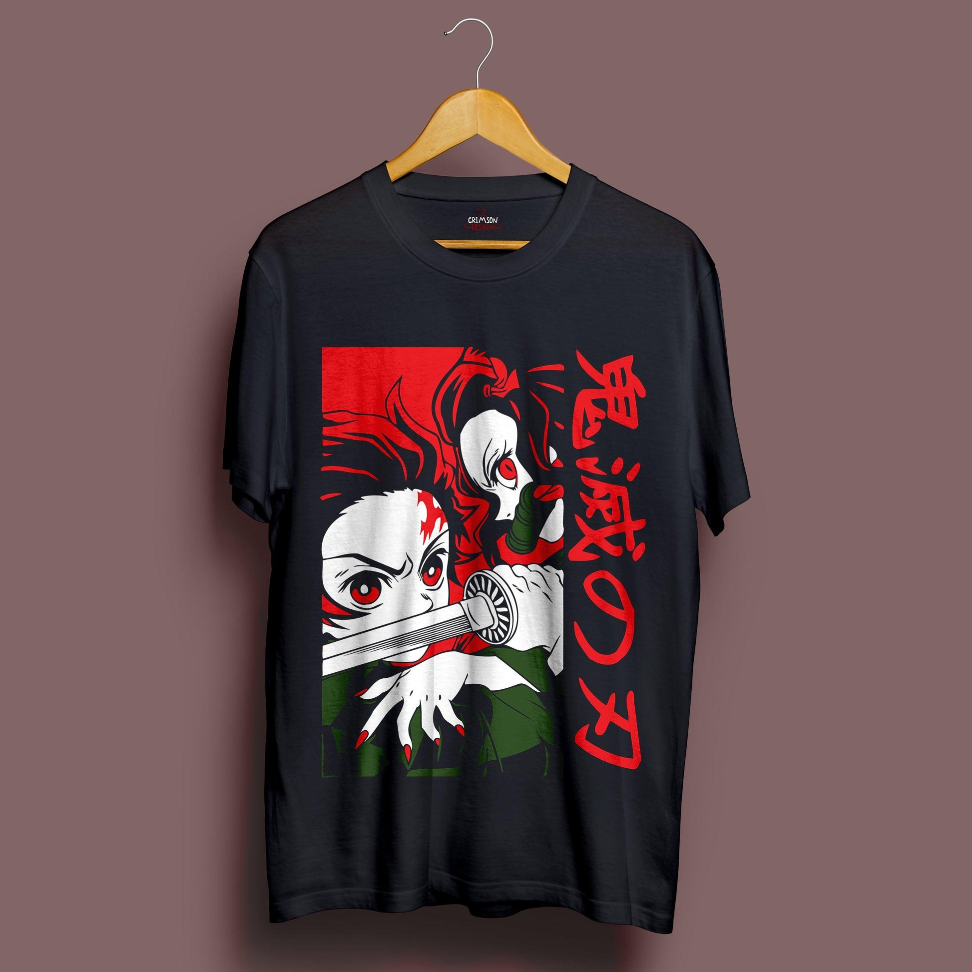 Tanjiro x Nezuko T-Shirt - Crimson x Design