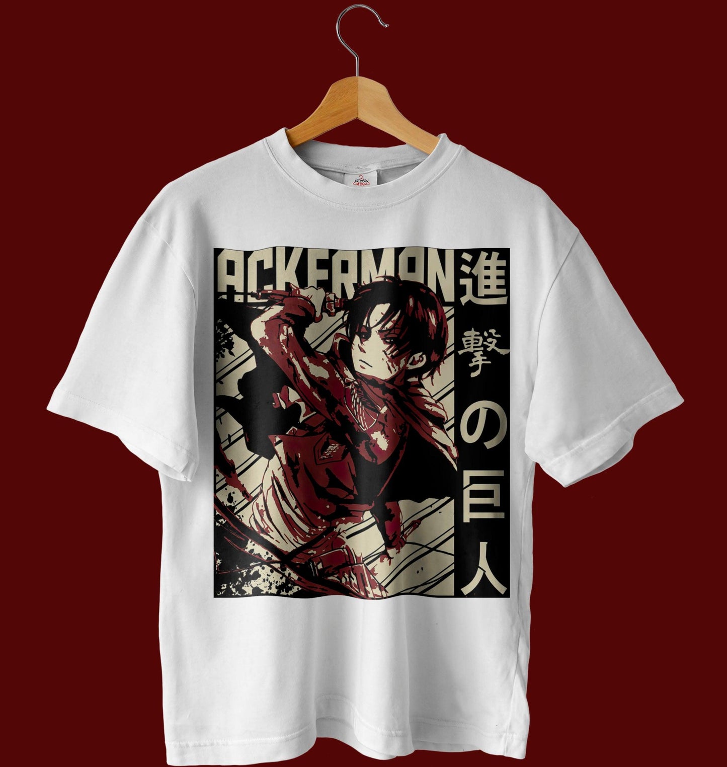 Levi - T-Shirt - Crimson x Design