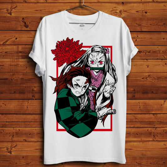 Tanjiro & Nezuko T-Shirt - Crimson x Design