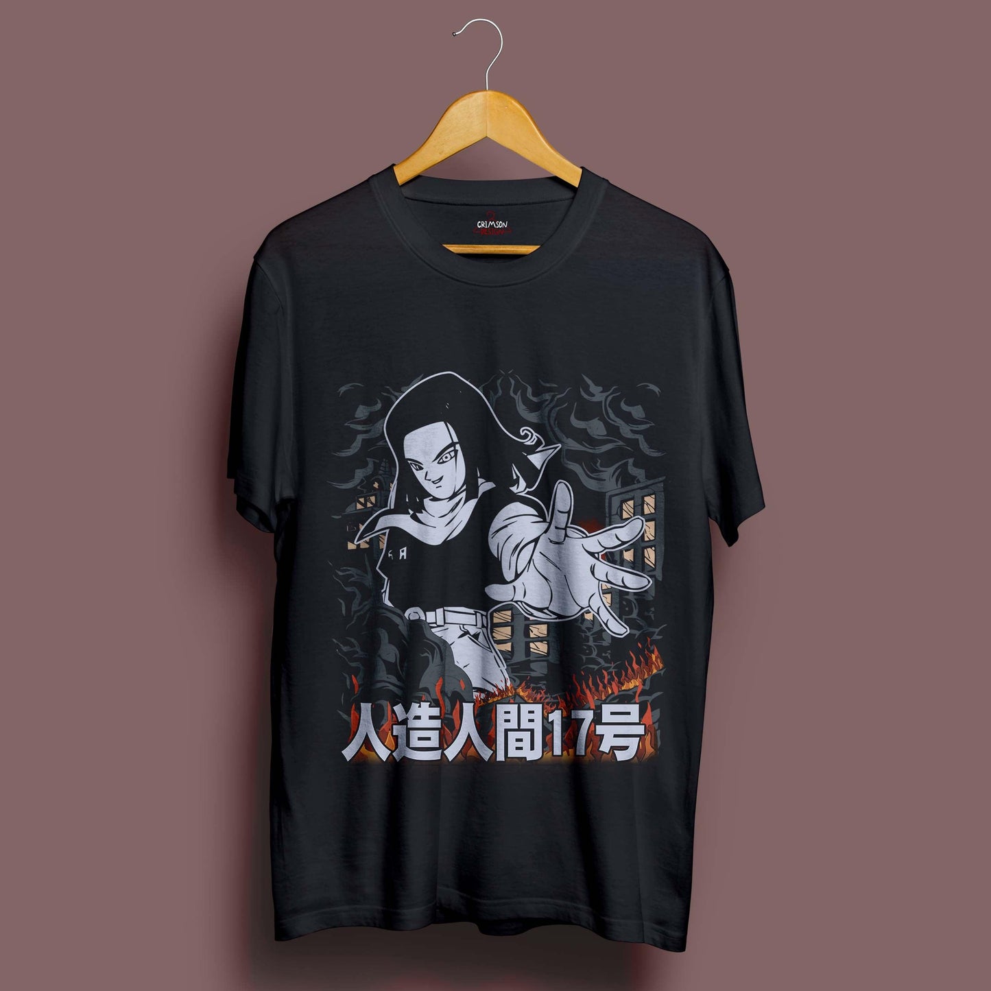 Retro Android 17 T-Shirt - Crimson x Design