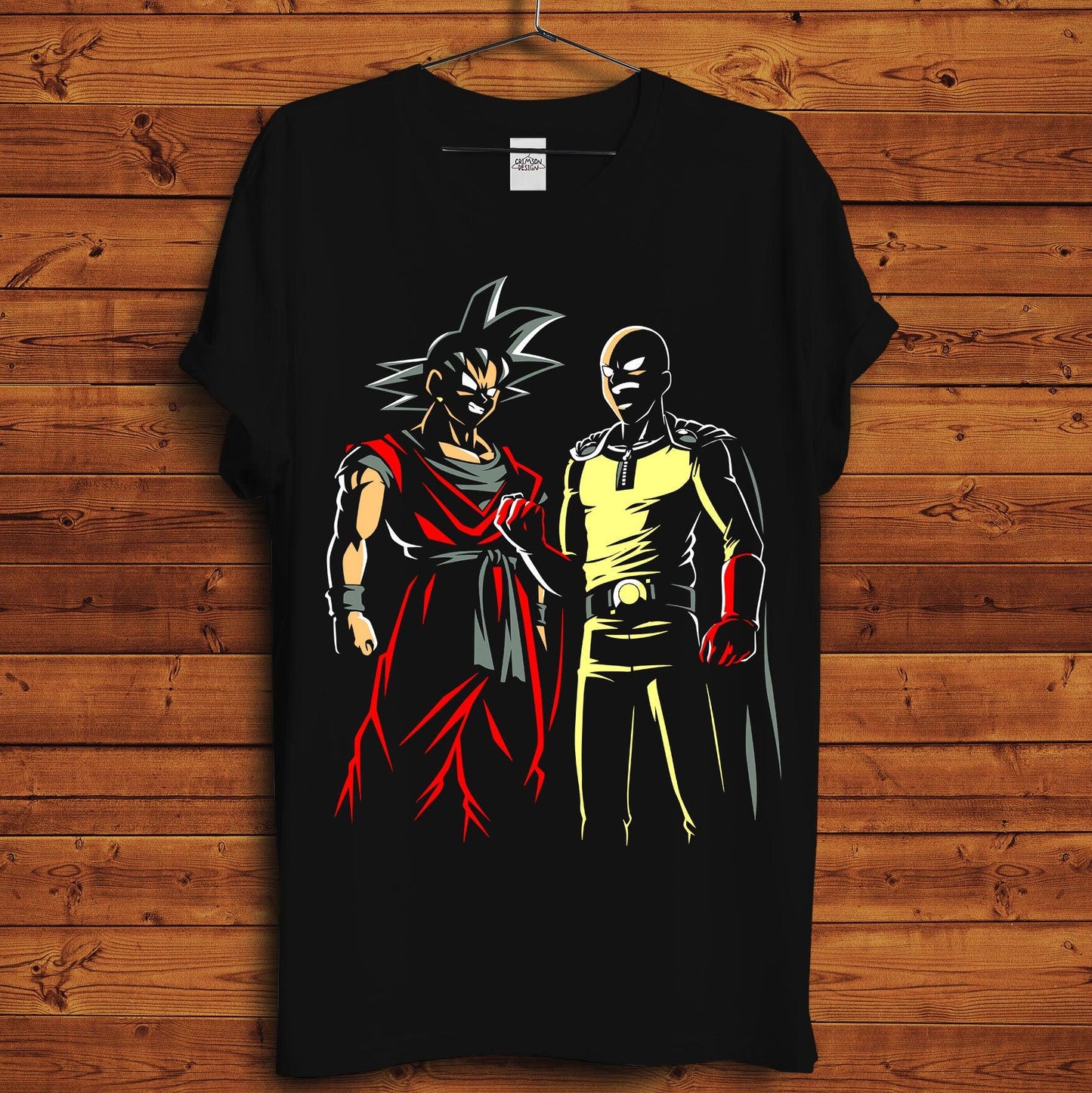 Saitama x Goku T-Shirt - Crimson x Design