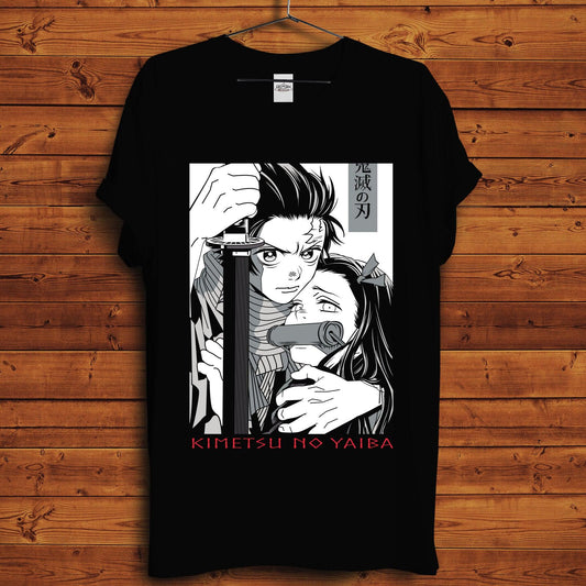 Tanjiro x Nezuko T-Shirt - Crimson x Design