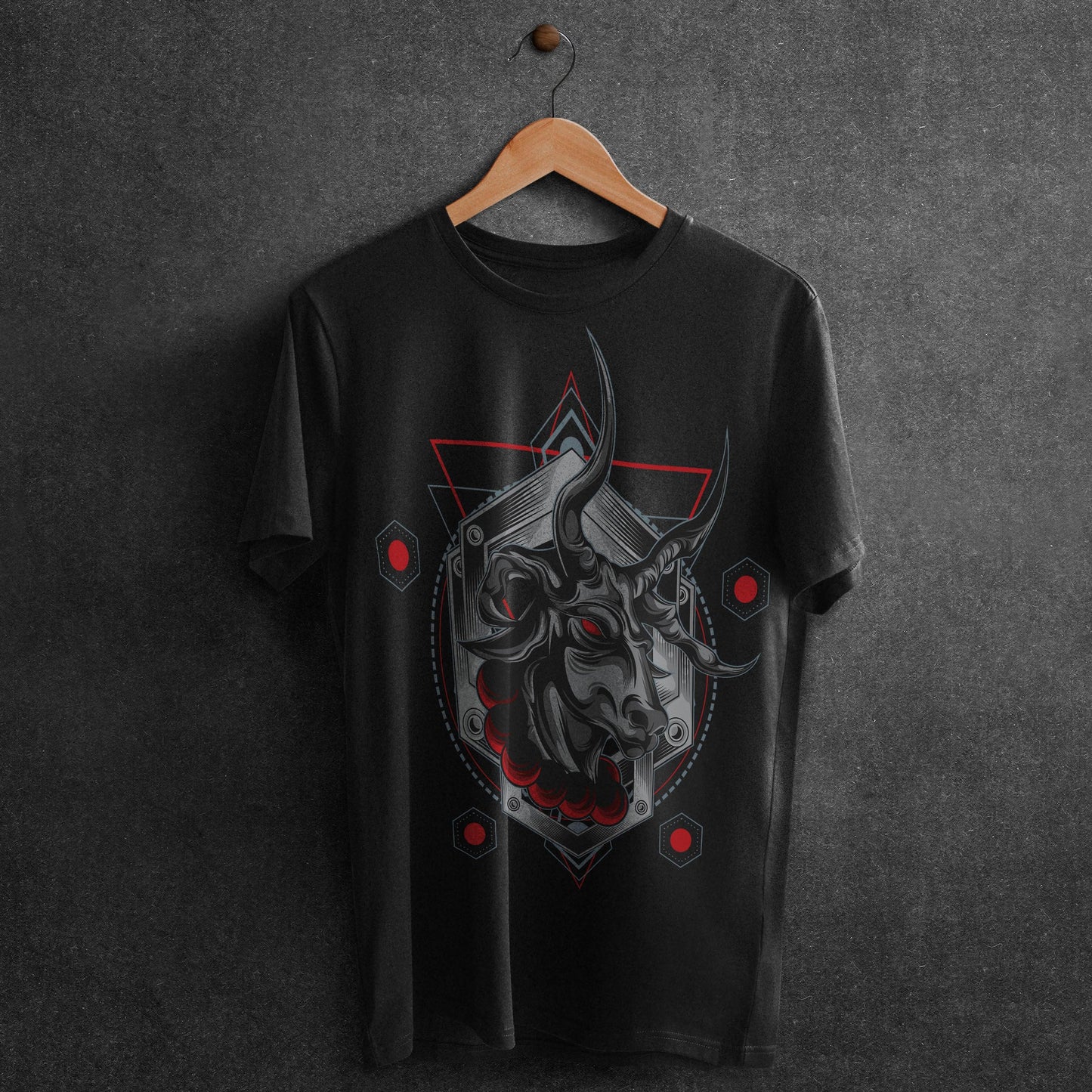 Demon Bull T-Shirt - Crimson x Design