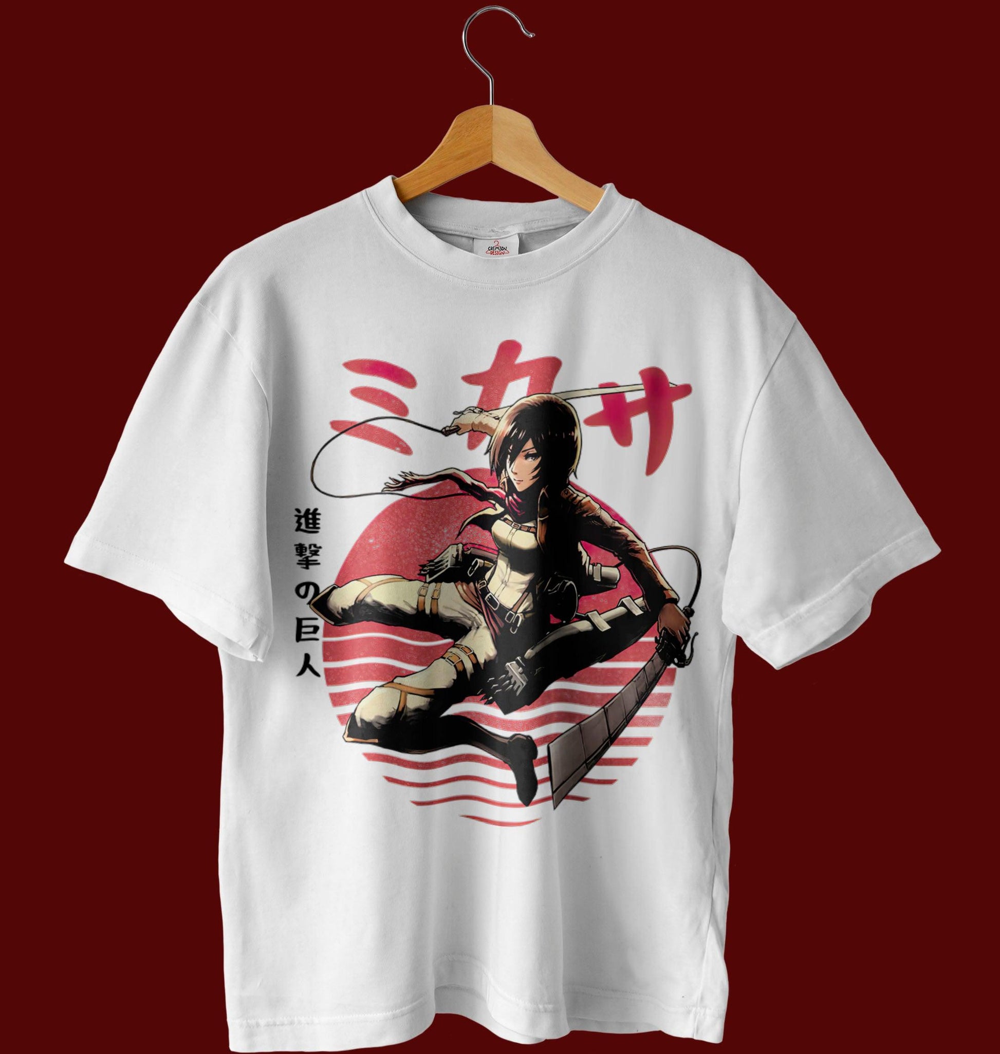 Mikasa - T-Shirt - Crimson x Design