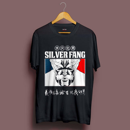 Retro Silver Fang T-Shirt - Crimson x Design