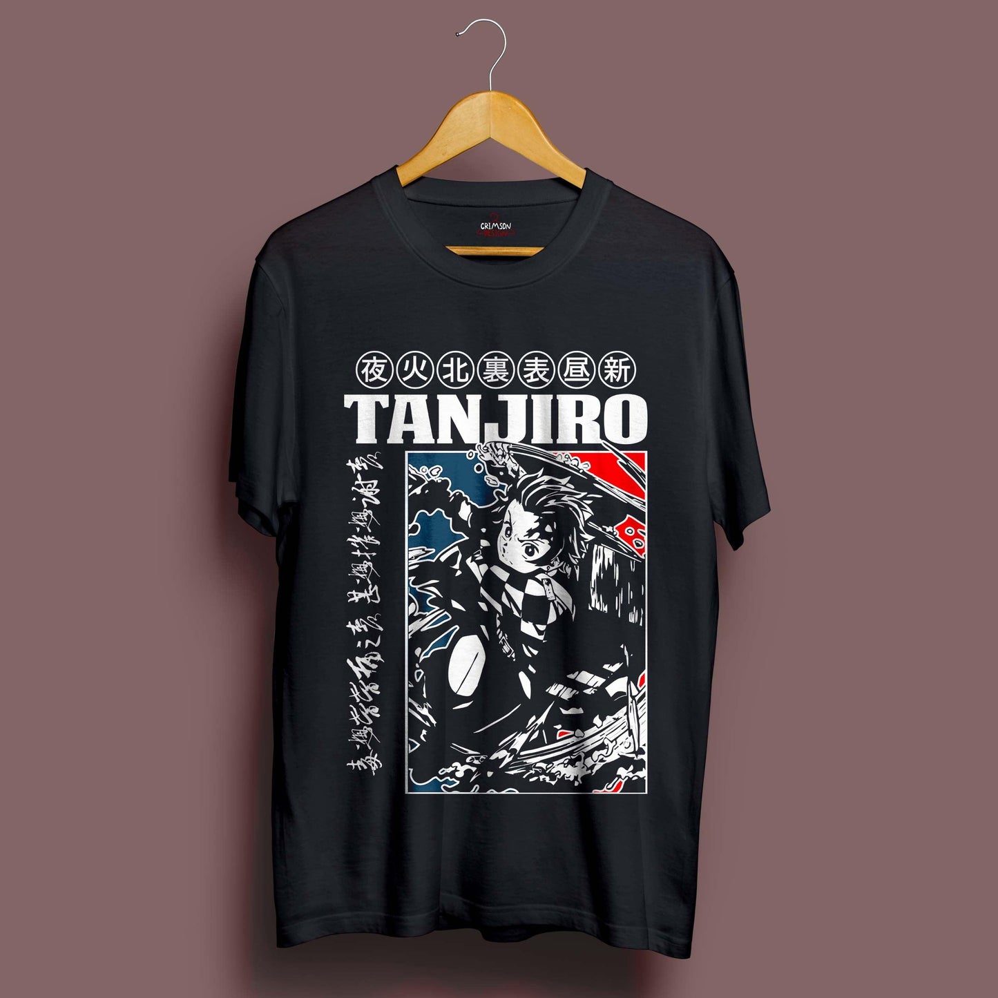 Retro Tanjiro T-Shirt - Crimson x Design