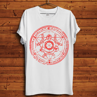 Transmutational Circle T-Shirt - Crimson x Design