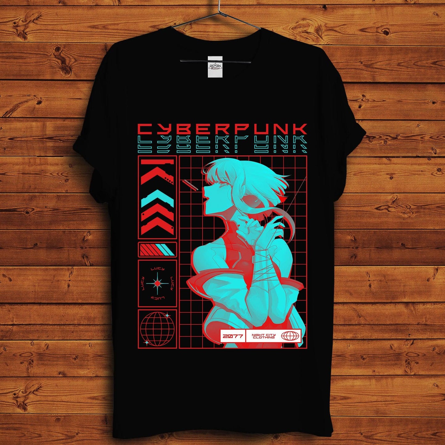 Cyberpunk Lucy T-Shirt - Crimson x Design