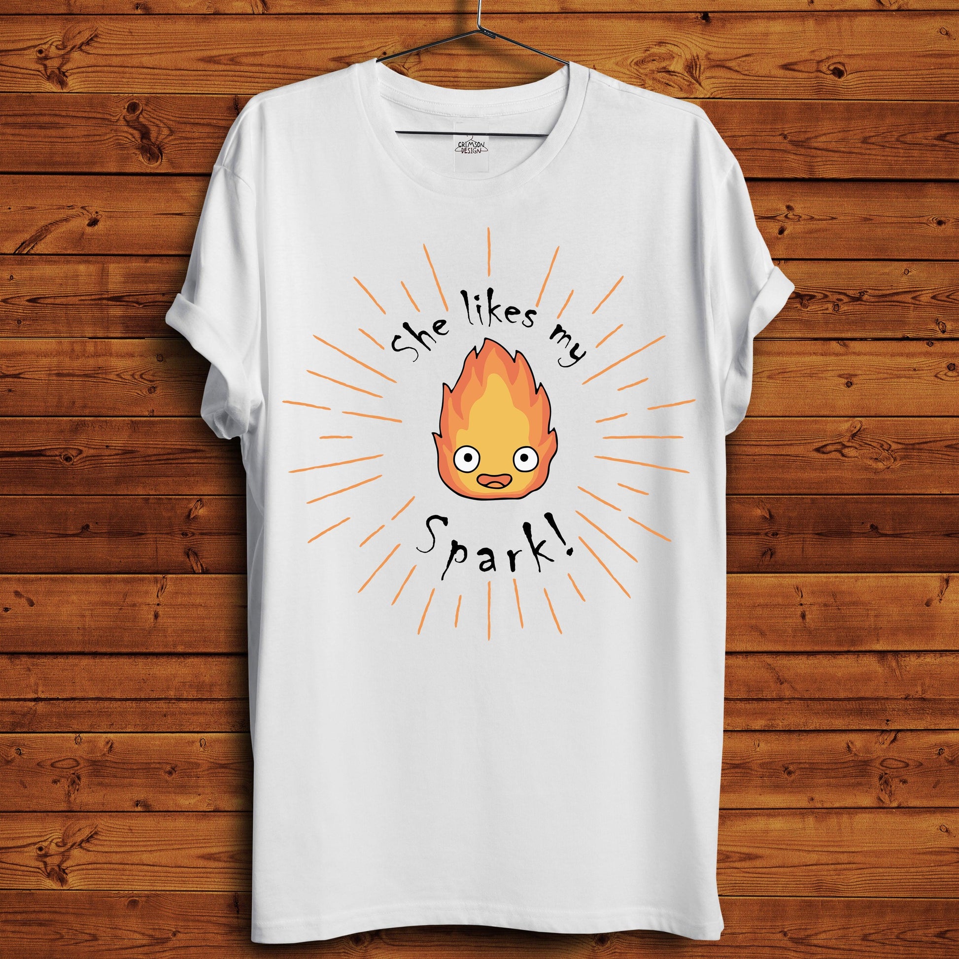 Calcifer T-Shirt - Crimson x Design