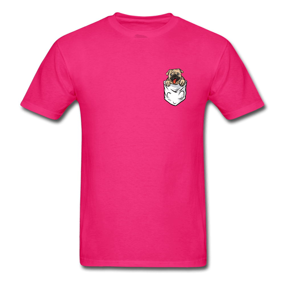 Pocket Puppy T-Shirt - fuchsia