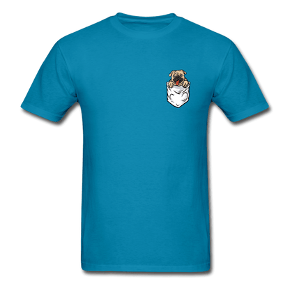 Pocket Puppy T-Shirt - turquoise