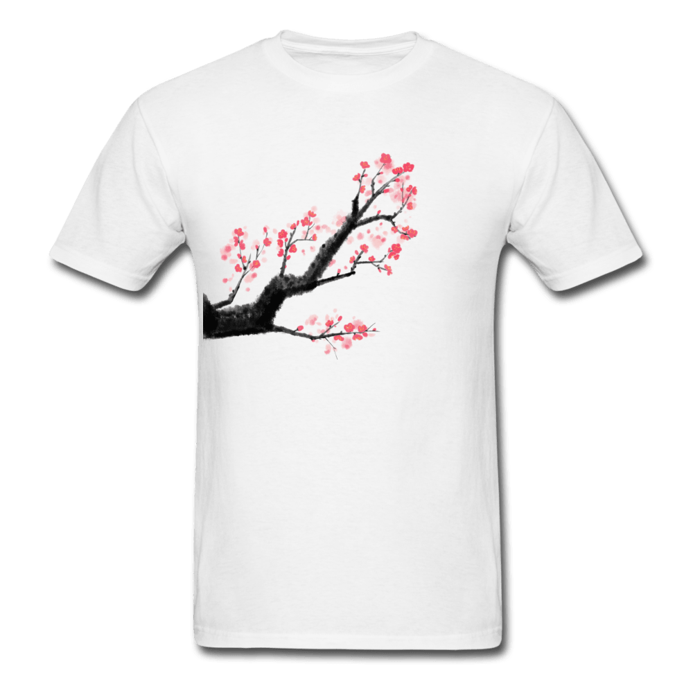 Watercolor Cherry Blossom T-Shirt - white