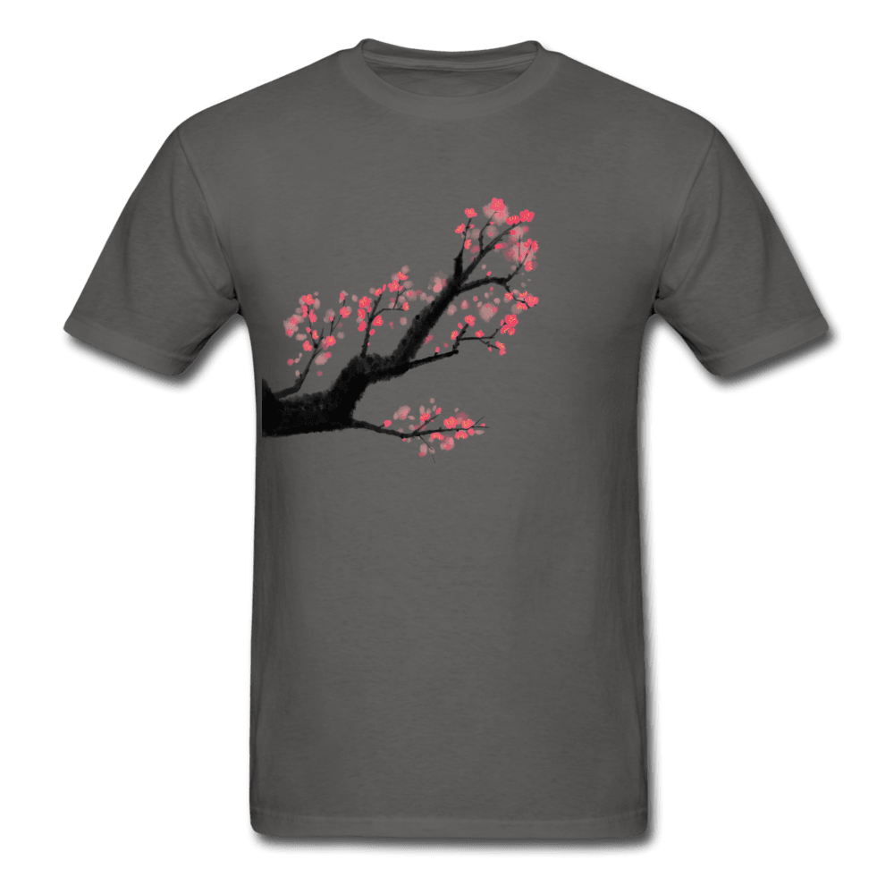 Watercolor Cherry Blossom T-Shirt - charcoal