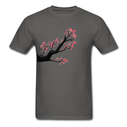 Watercolor Cherry Blossom T-Shirt - charcoal