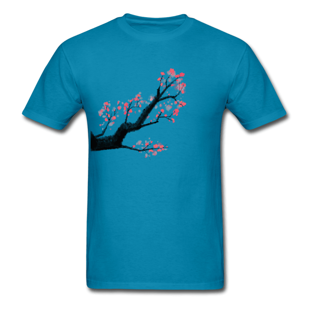 Watercolor Cherry Blossom T-Shirt - turquoise