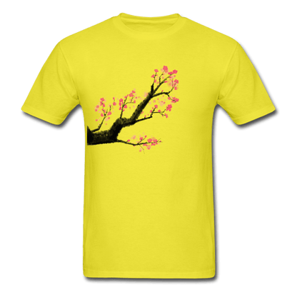 Watercolor Cherry Blossom T-Shirt - yellow