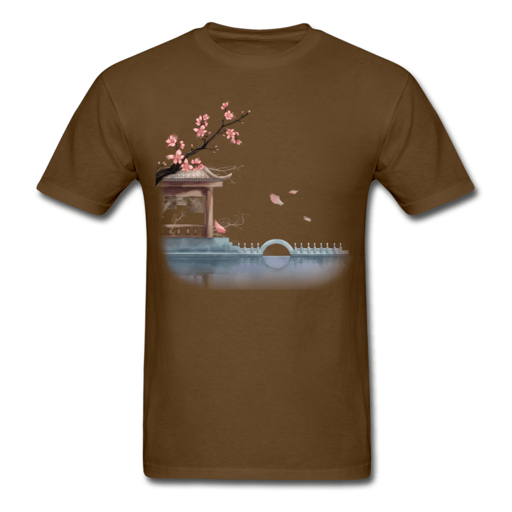 Cherry Blossom Garden T-Shirt - brown