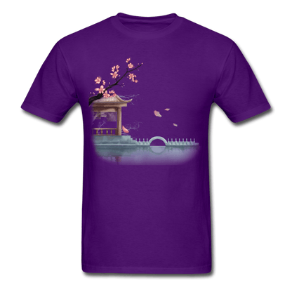 Cherry Blossom Garden T-Shirt - purple