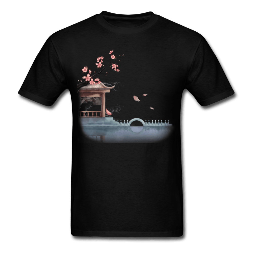 Cherry Blossom Garden T-Shirt - black