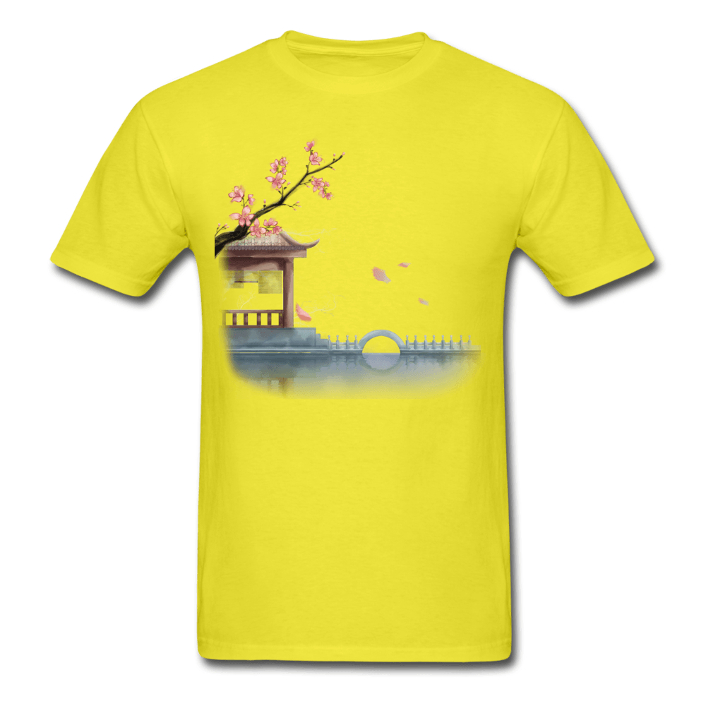 Cherry Blossom Garden T-Shirt - yellow