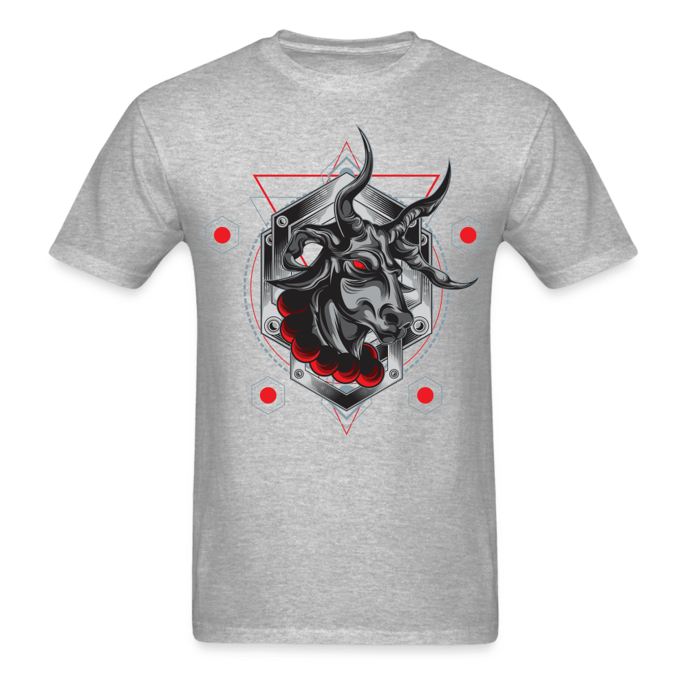 Demon Bull T-Shirt - heather gray