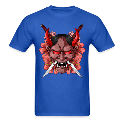 Demon Samurai T-Shirt - royal blue