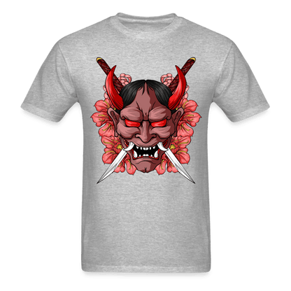 Demon Samurai T-Shirt - heather gray